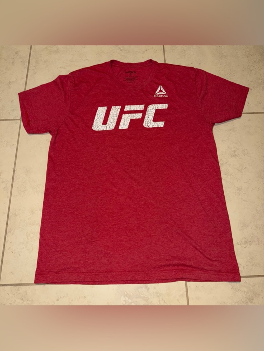 Reebok UFC Men’s Heather Red Graphic T-Shirt - Size XL